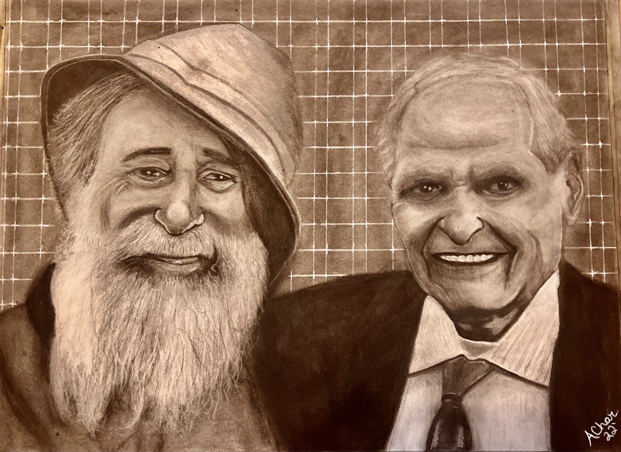 drawing of two men